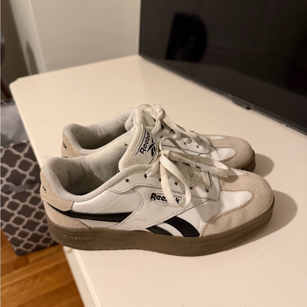 Reebok Classic White and Black Shoes